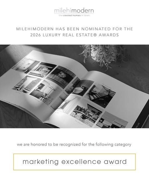 milehimodern nominated for a 2026 Luxury Real Estate marketing excellence award